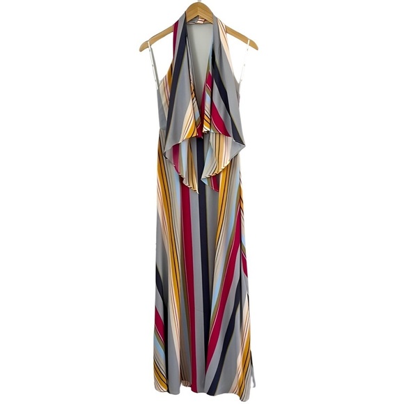 Lulu's Esplanade Drape Front Halter Maxi Dress Size: XS - Picture 5 of 15